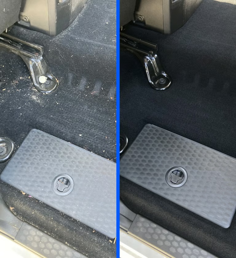 Before and after car detailing result 2
